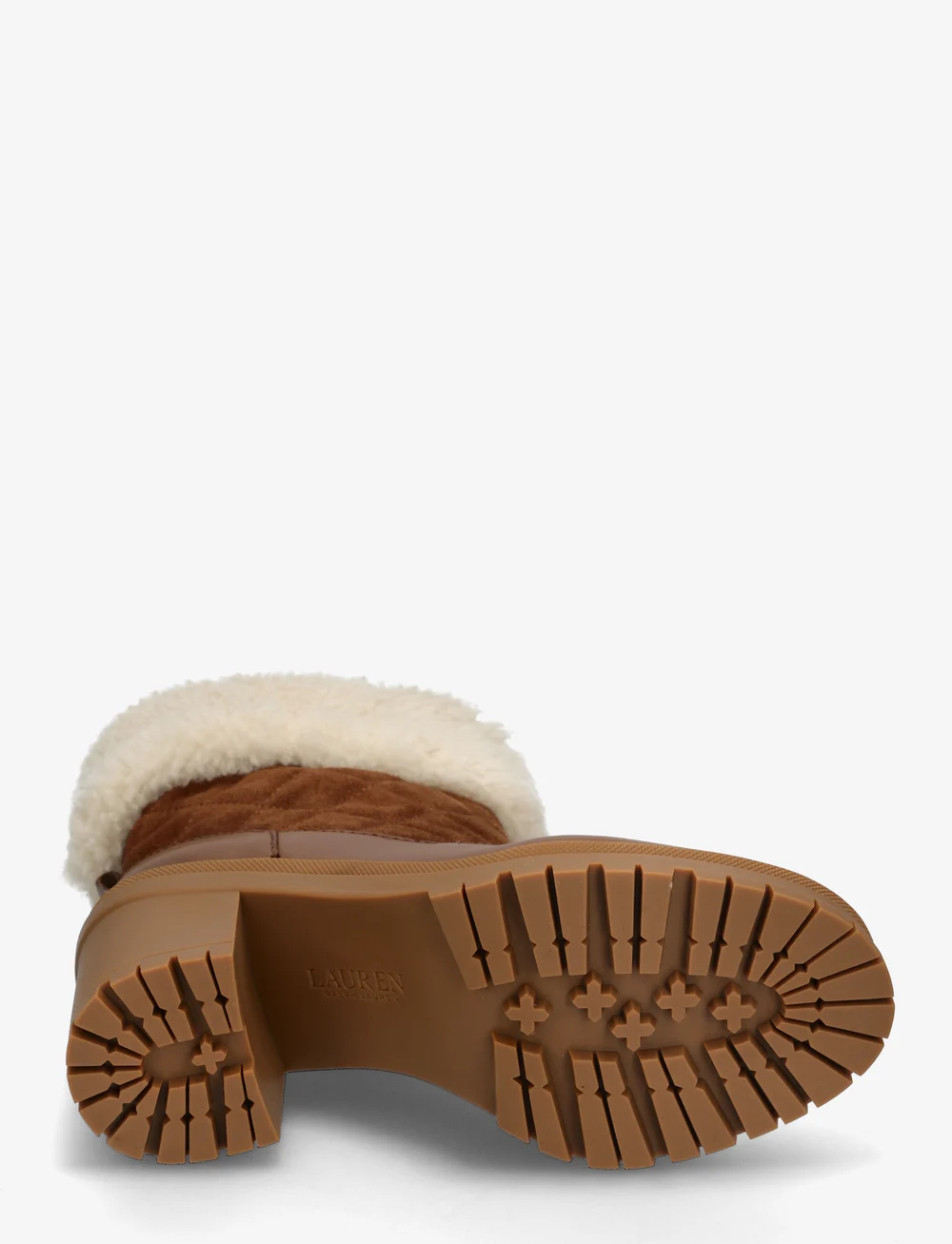 Lauren Ralph Lauren Coraline Shearling trim Suede Bootie Heeled ankle boots Boozt