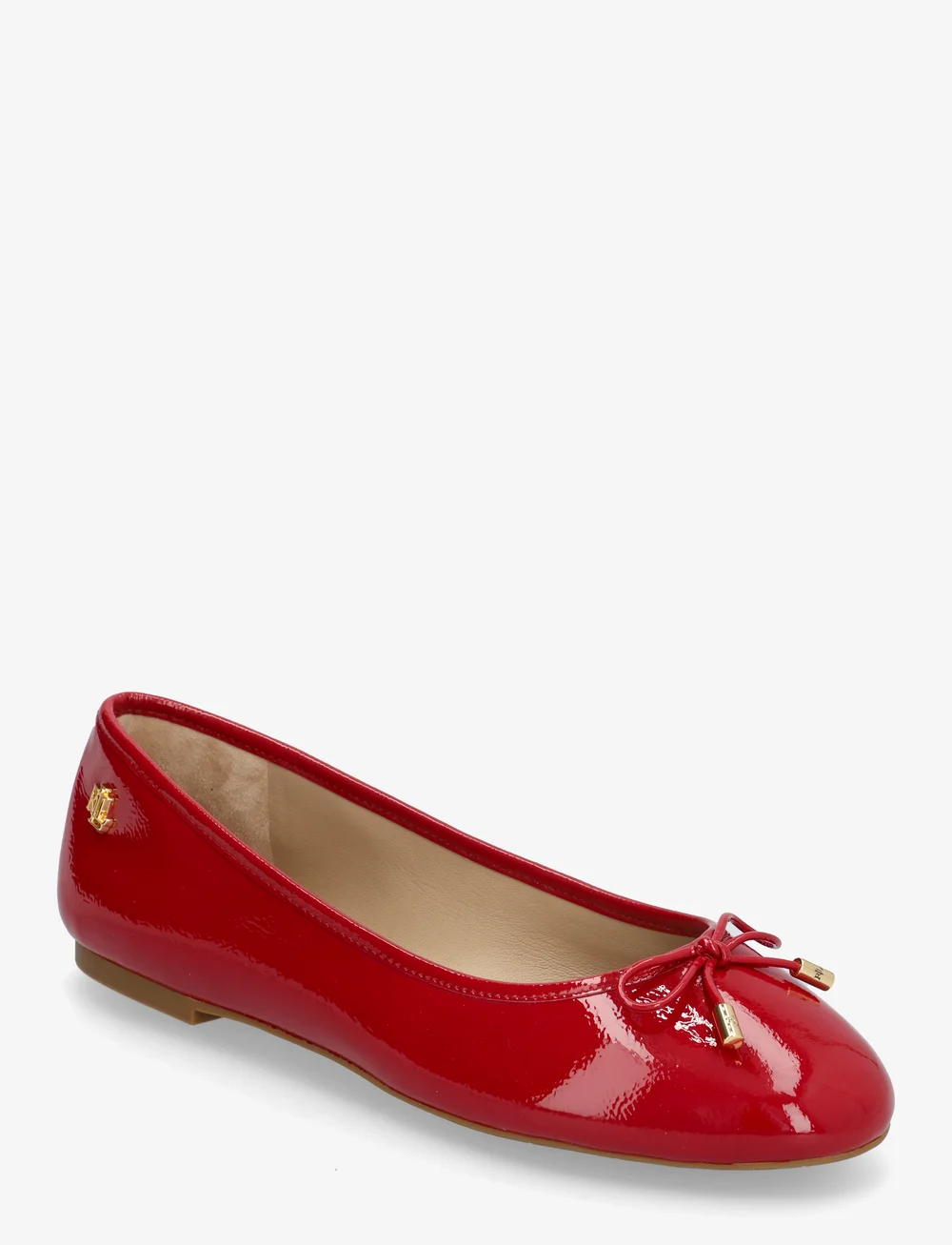 Lauren Ralph Lauren - Jayna Crinkle Patent Leather Flat - speciella tillfällen - festive red - 0