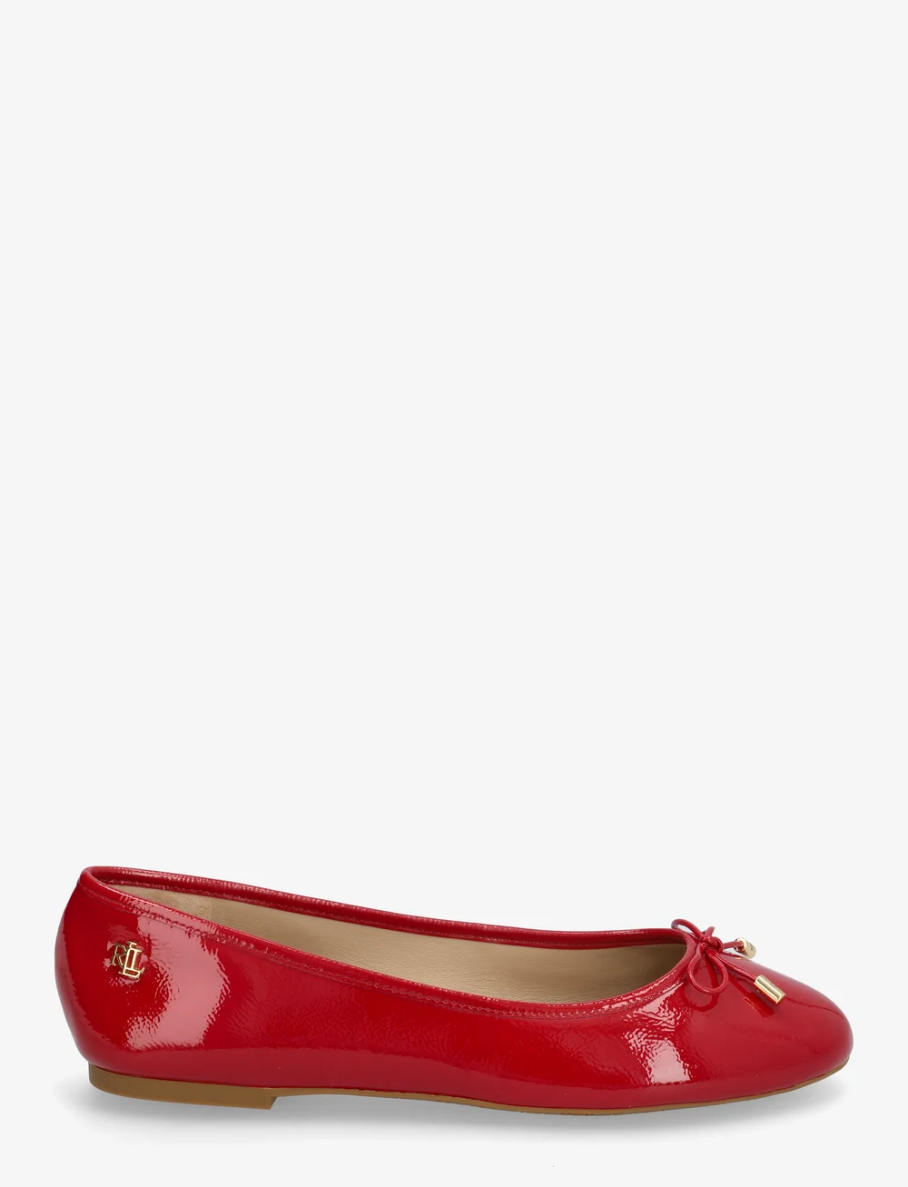 Lauren Ralph Lauren - Jayna Crinkle Patent Leather Flat - speciella tillfällen - festive red - 1