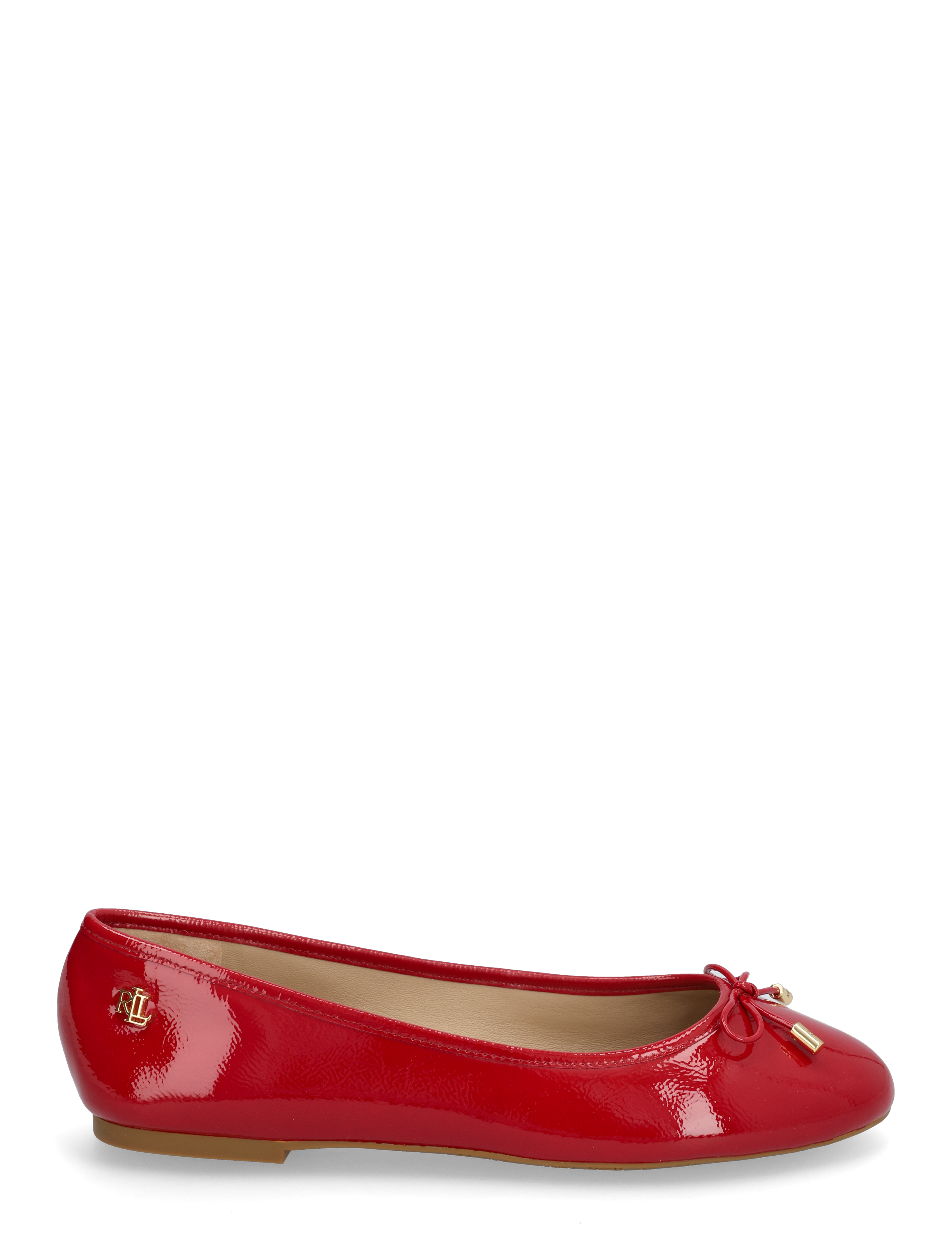 Lauren Ralph Lauren - Jayna Crinkle Patent Leather Flat - festive red - 1
