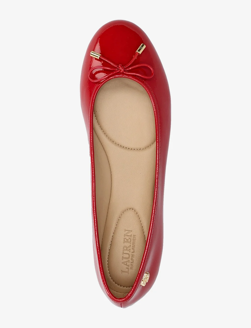Lauren Ralph Lauren - Jayna Crinkle Patent Leather Flat - speciella tillfällen - festive red - 3
