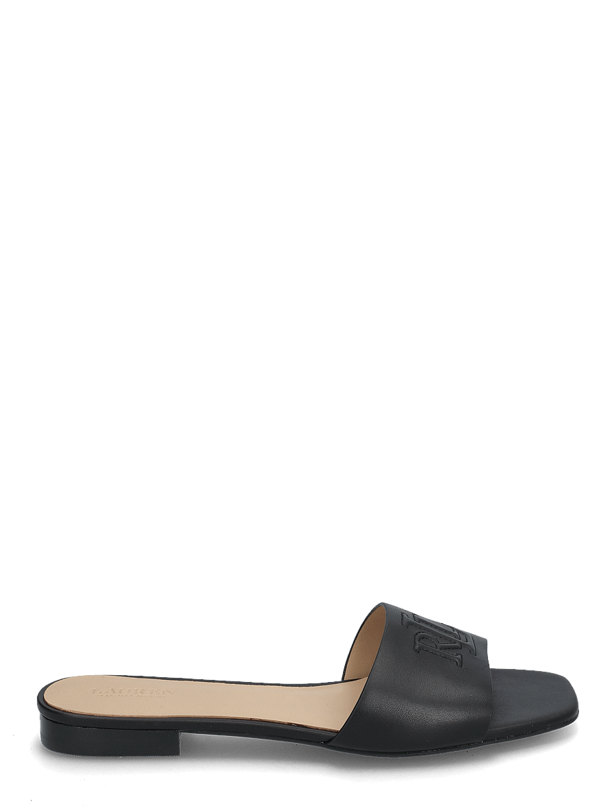Lauren Ralph Lauren - SMOOTH CALF-EVERLEY SLD-SN-SLI - flade sandaler - black - 1