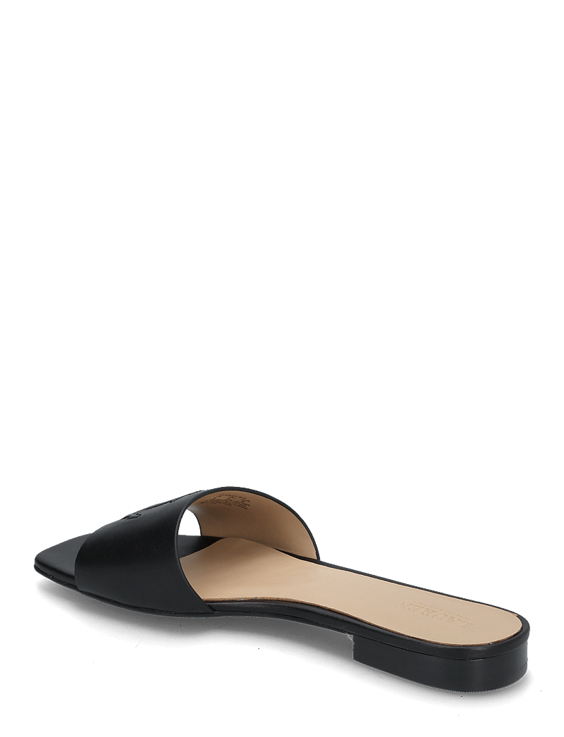 Lauren Ralph Lauren - Everley Calfskin Slide Sandal - kontsata sandaalid - black - 2