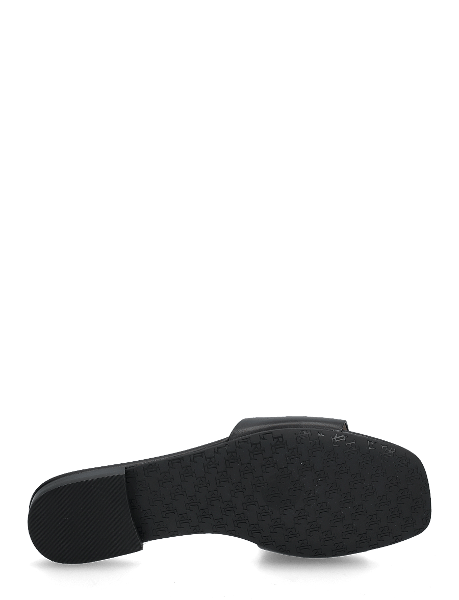 Lauren Ralph Lauren - SMOOTH CALF-EVERLEY SLD-SN-SLI - flade sandaler - black - 4