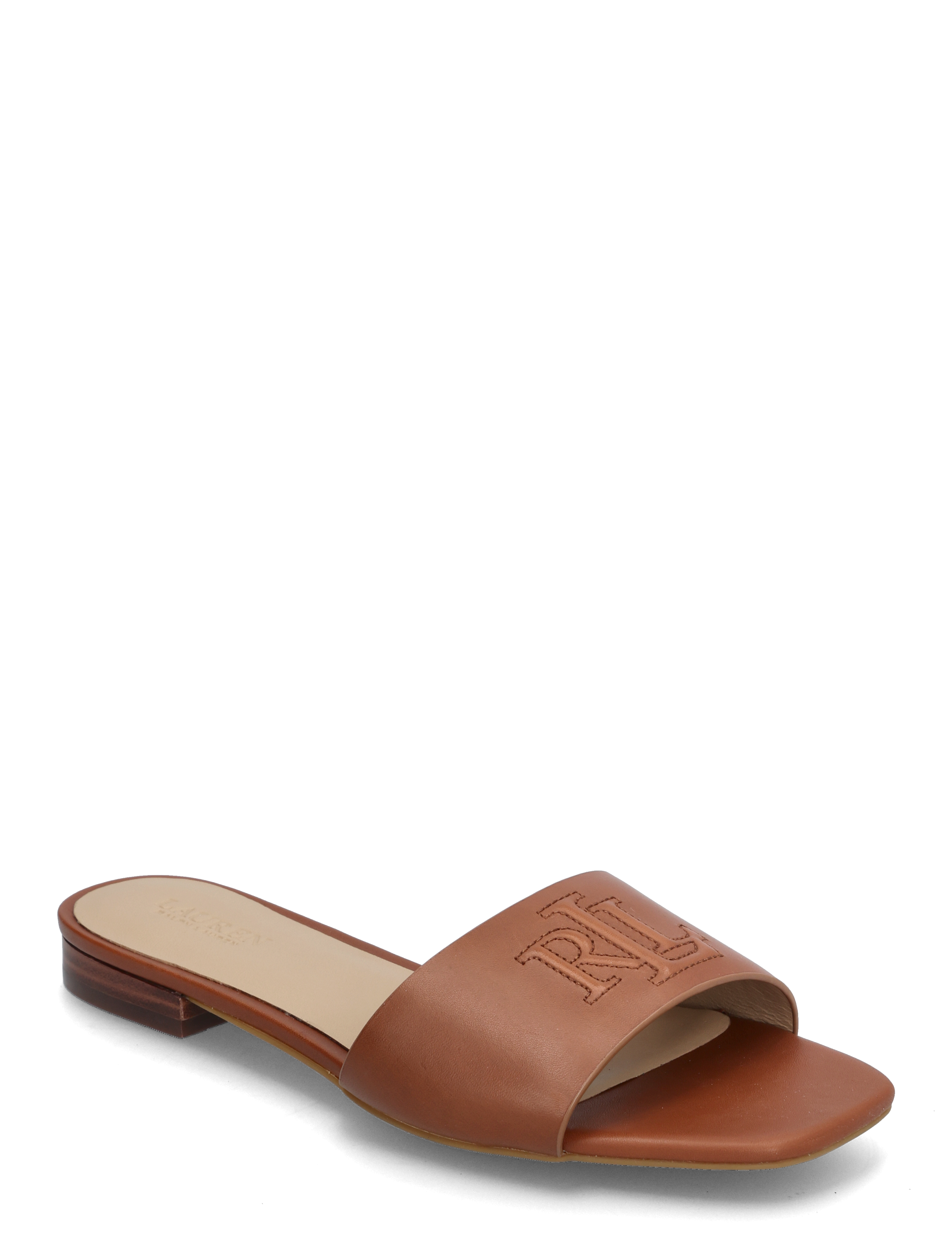 Lauren Ralph Lauren Smooth Calf-Everley Sld-Sn-Sli, 37.5, Sandaler > Flade Sandals, Dame