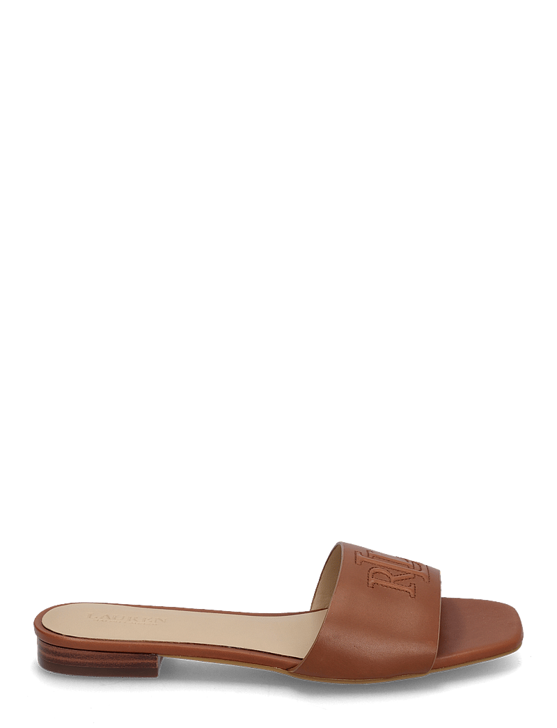 Lauren Ralph Lauren - Everley Calfskin Slide Sandal - zempapēžu sandales - lauren tan - 1