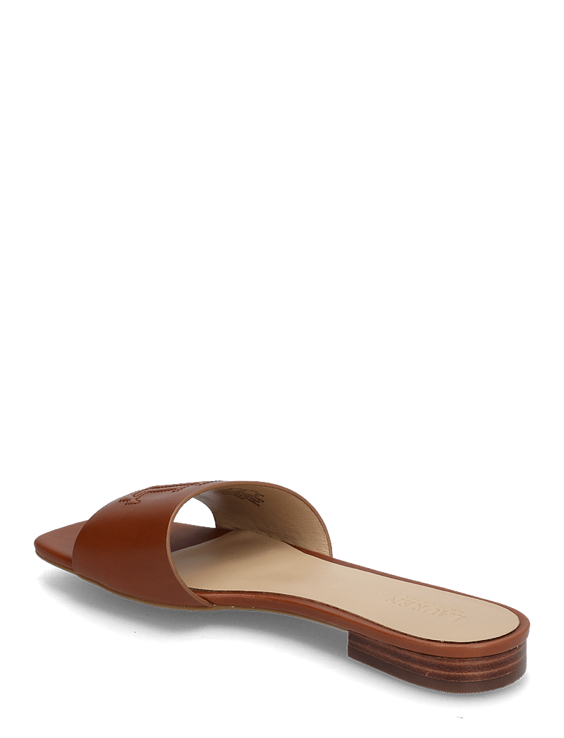 Lauren Ralph Lauren - Everley Calfskin Slide Sandal - zempapēžu sandales - lauren tan - 2