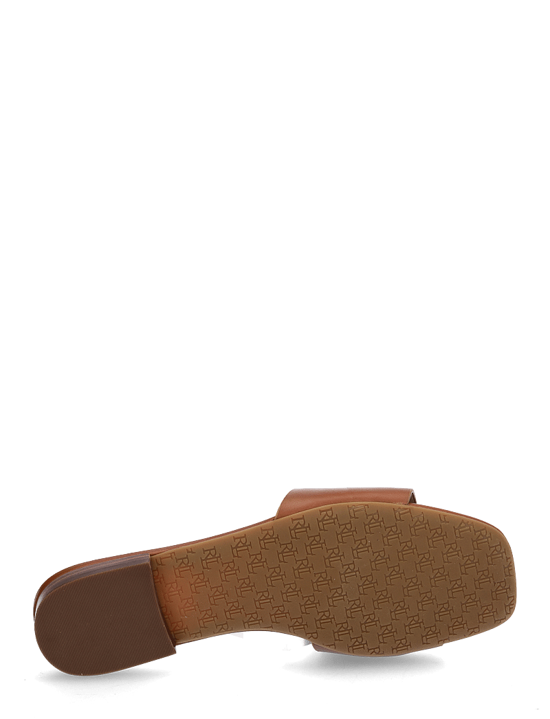 Lauren Ralph Lauren - Everley Calfskin Slide Sandal - zempapēžu sandales - lauren tan - 4