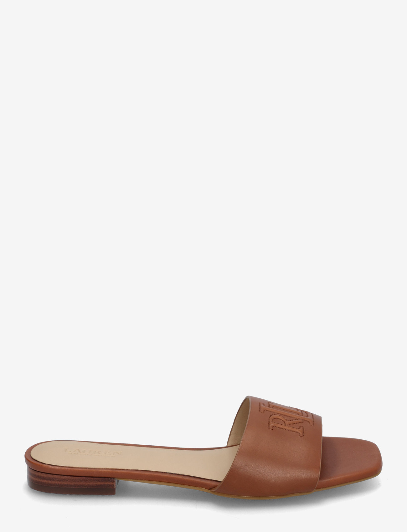 Lauren Ralph Lauren - SMOOTH CALF-EVERLEY SLD-SN-SLI - platta sandaler - lauren tan - 1