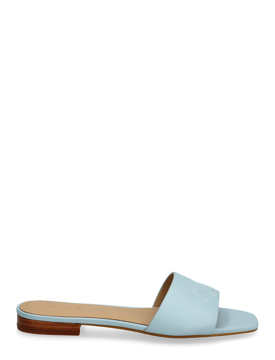 Lauren Ralph Lauren - Everley Nappa Leather Slide Sandal - sandales plates - alpine blue - 1