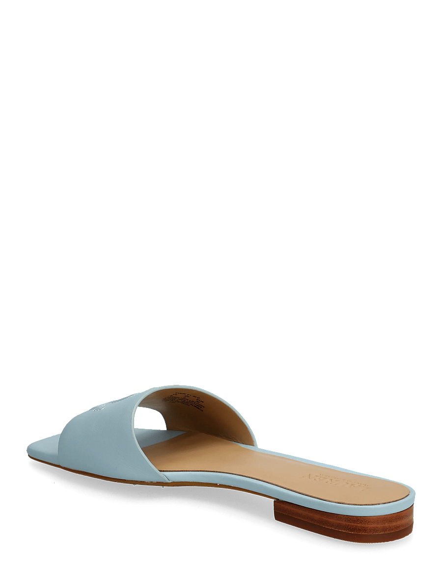 Lauren Ralph Lauren - Everley Nappa Leather Slide Sandal - sandales plates - alpine blue - 2