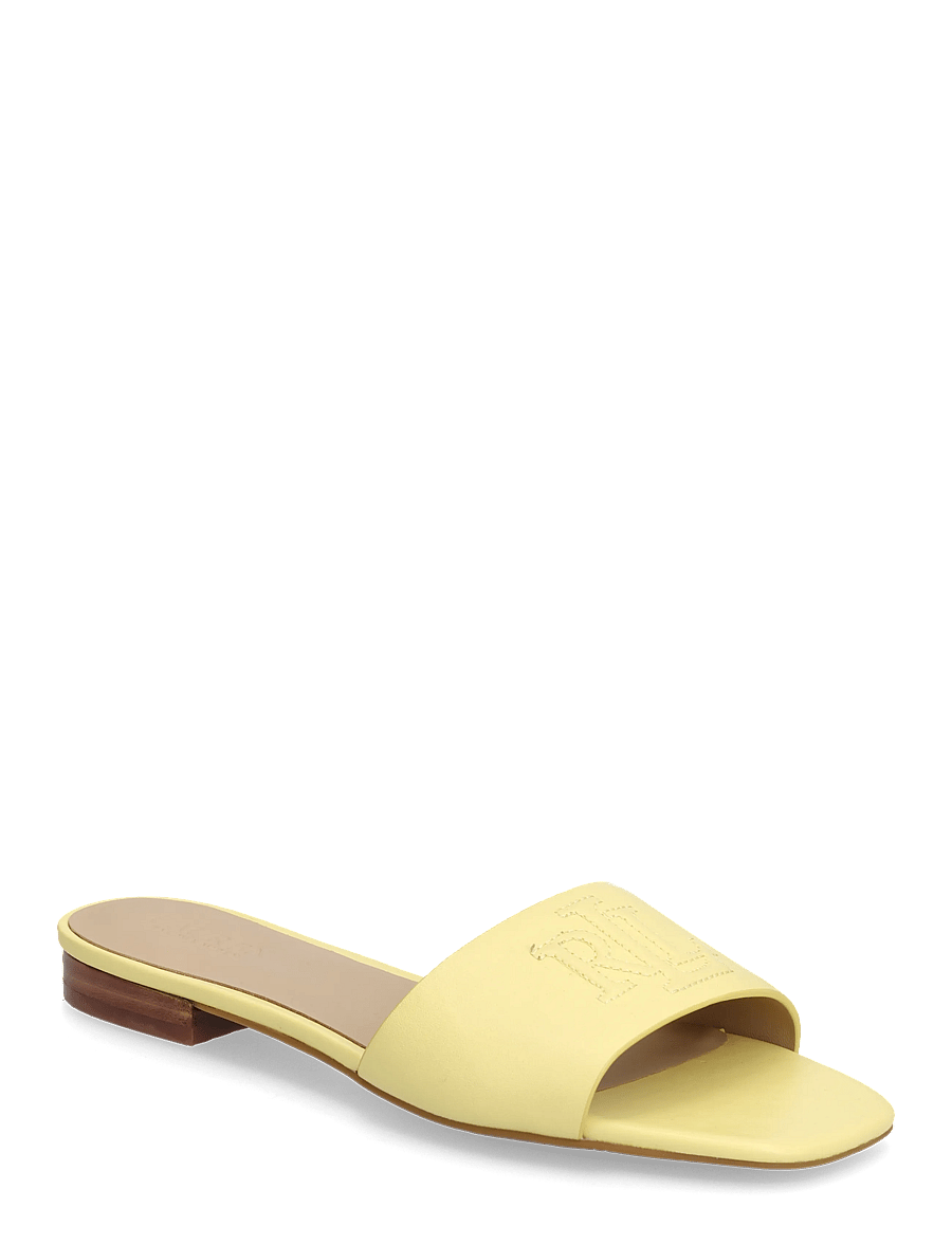 Lauren Ralph Lauren - Everley Nappa Leather Slide Sandal - flache sandalen - lemon sorbet - 0