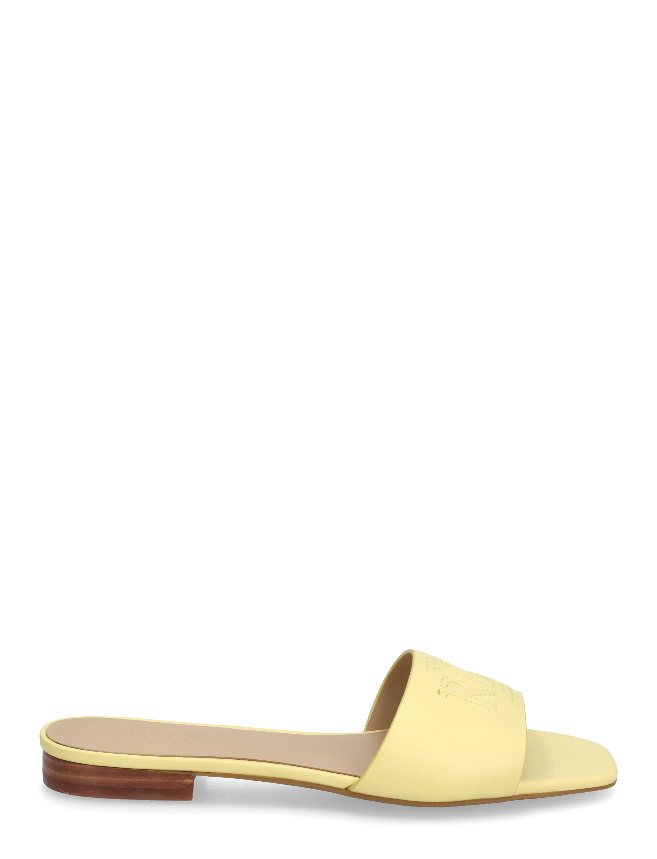 Lauren Ralph Lauren - Everley Nappa Leather Slide Sandal - flade mules - lemon sorbet - 1