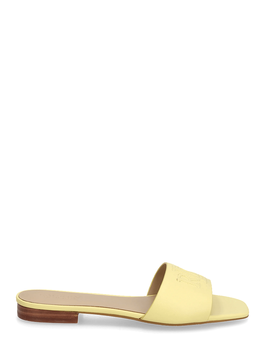 Lauren Ralph Lauren - Everley Nappa Leather Slide Sandal - flache sandalen - lemon sorbet - 1