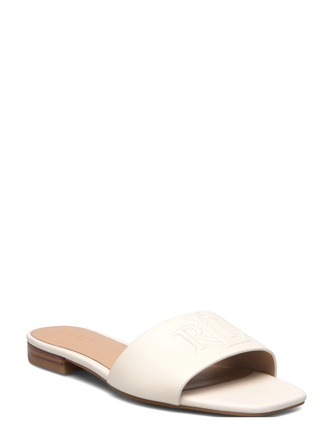 Lauren Ralph Lauren Everley Nappa Leather Slide Sandal - Nyheter - SOFT WHITE / white