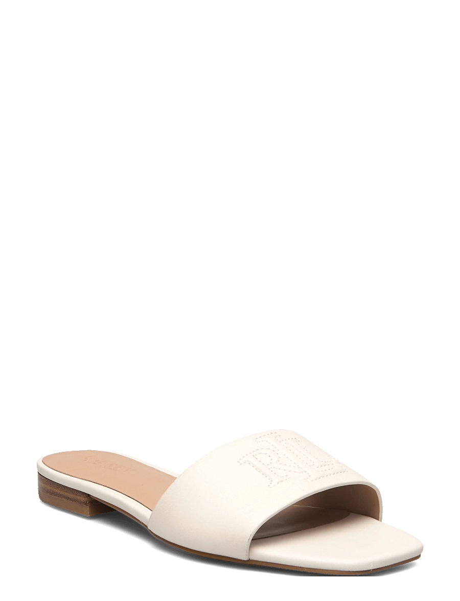 Lauren Ralph Lauren - Everley Nappa Leather Slide Sandal - flache sandalen - soft white - 0