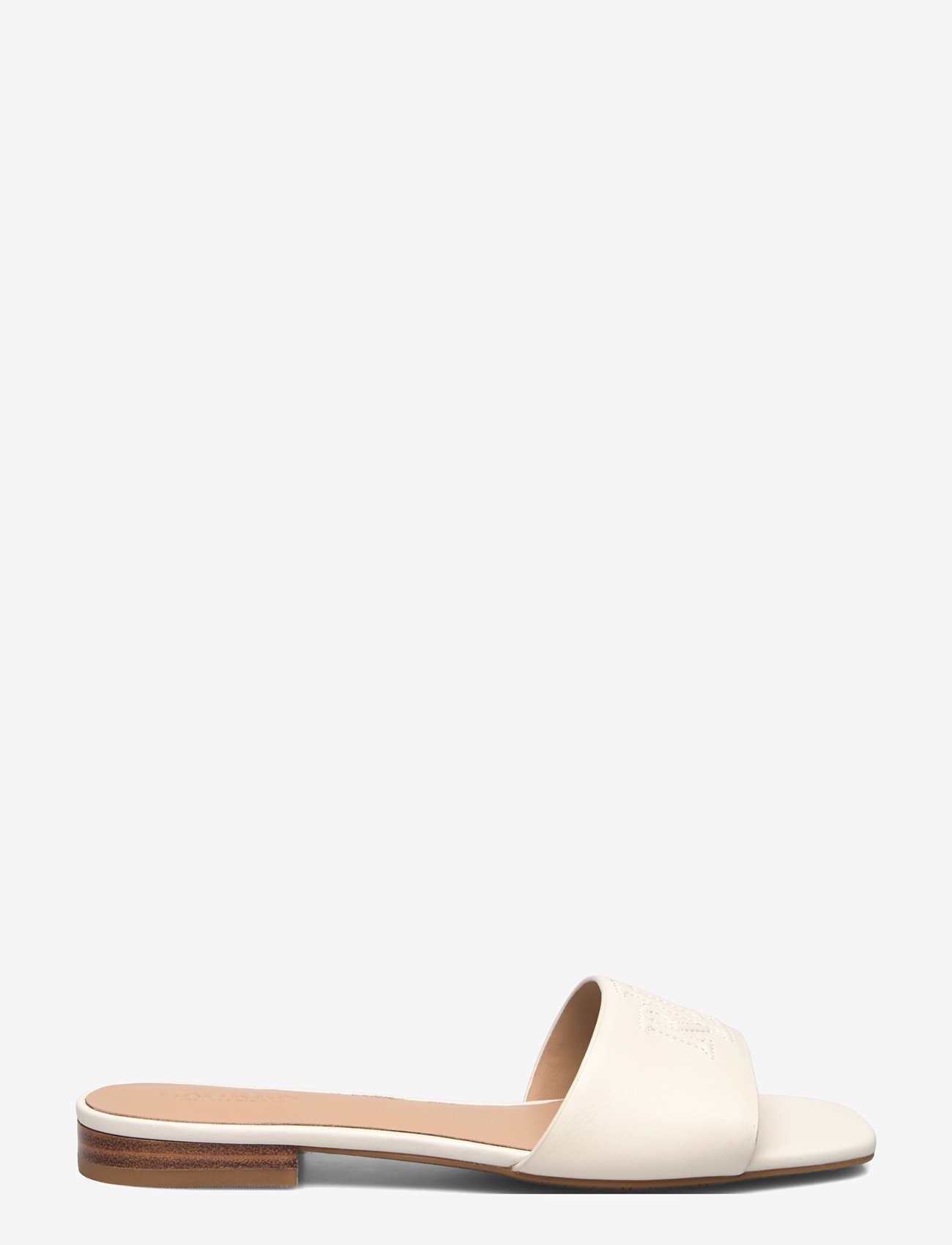 Lauren Ralph Lauren - SOFT NAPPA-EVERLEY SLD-SN-SLI - flache pantoletten - soft white - 1
