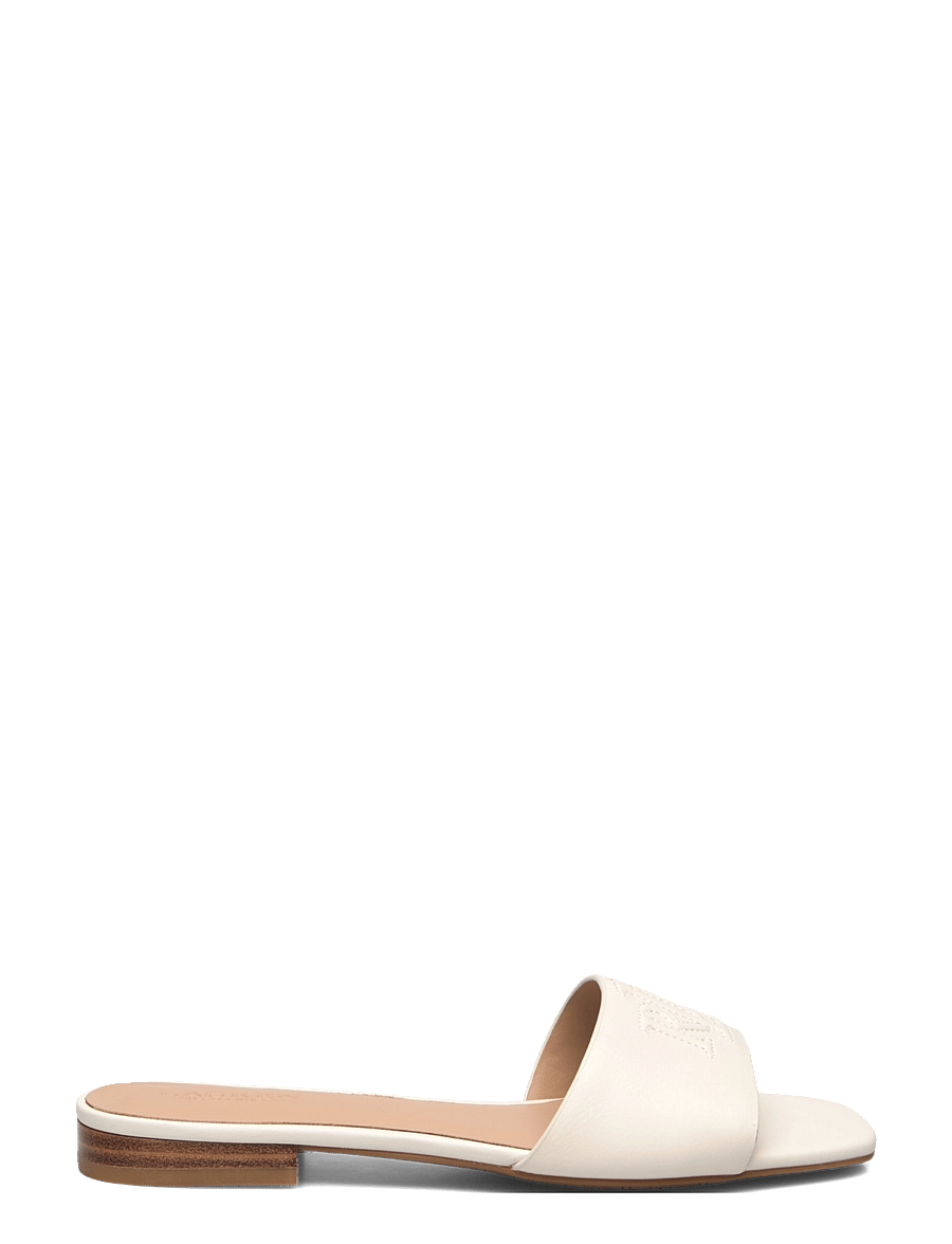 Lauren Ralph Lauren - Everley Nappa Leather Slide Sandal - flache sandalen - soft white - 1