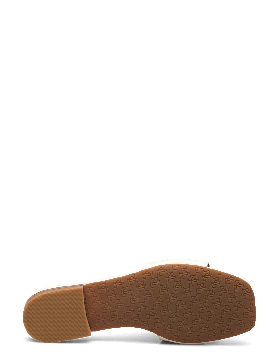 Lauren Ralph Lauren - Everley Nappa Leather Slide Sandal - flache sandalen - soft white - 4