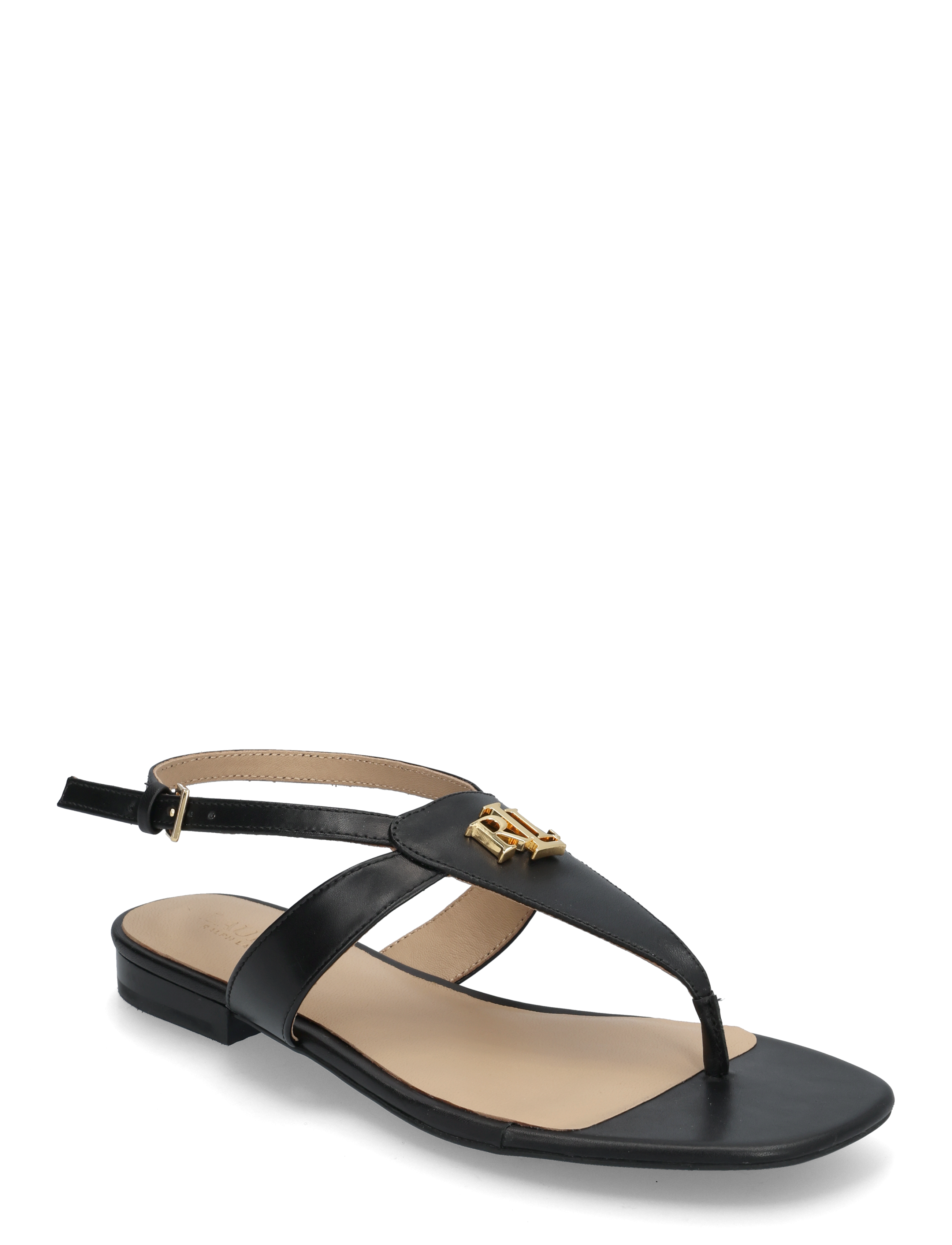 Lauren Ralph Lauren Everley Calfskin Sandal - Gladiatorsandaler - BLACK / black