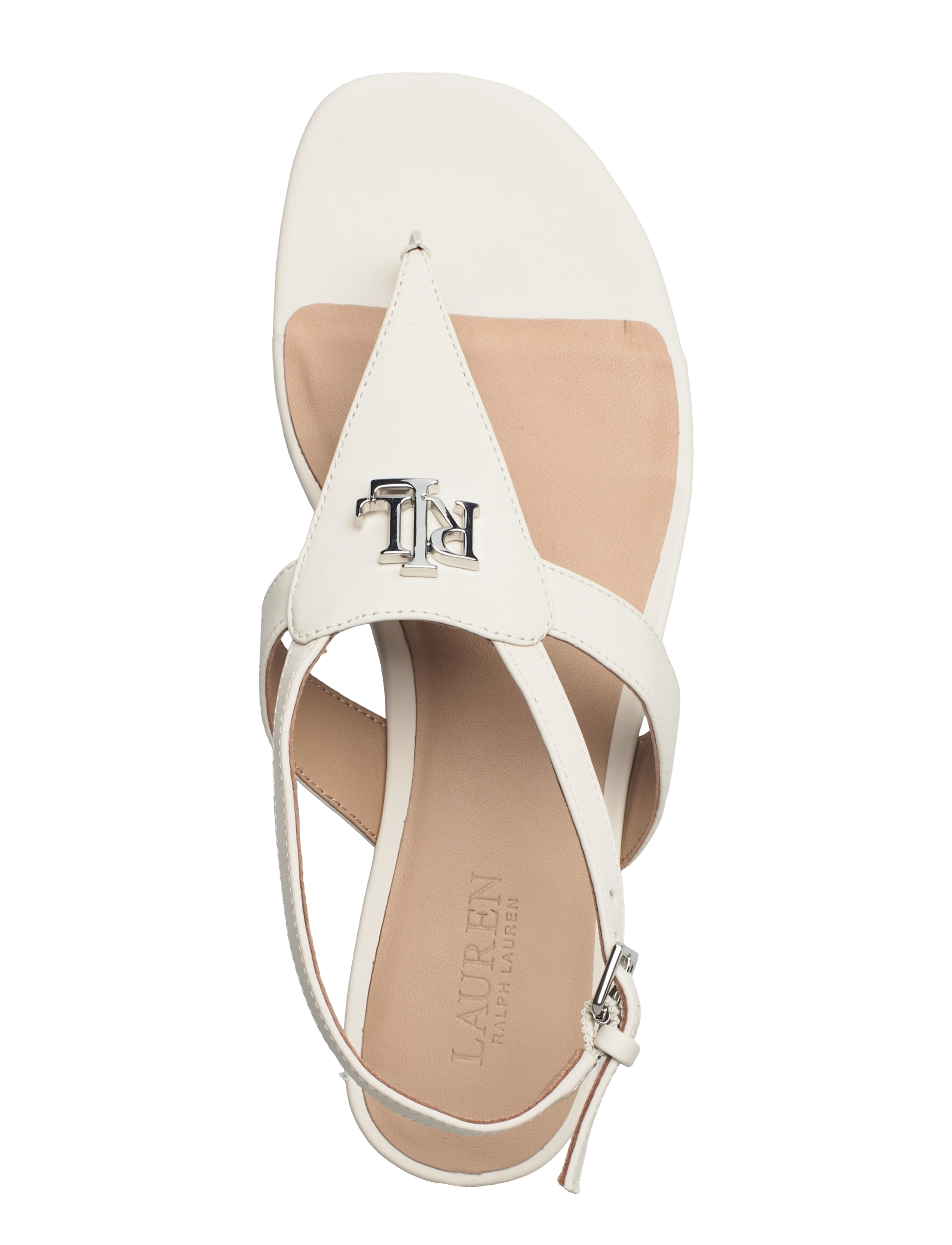 Lauren Ralph Lauren - Everley Nappa Leather Sandal - soft white - 4