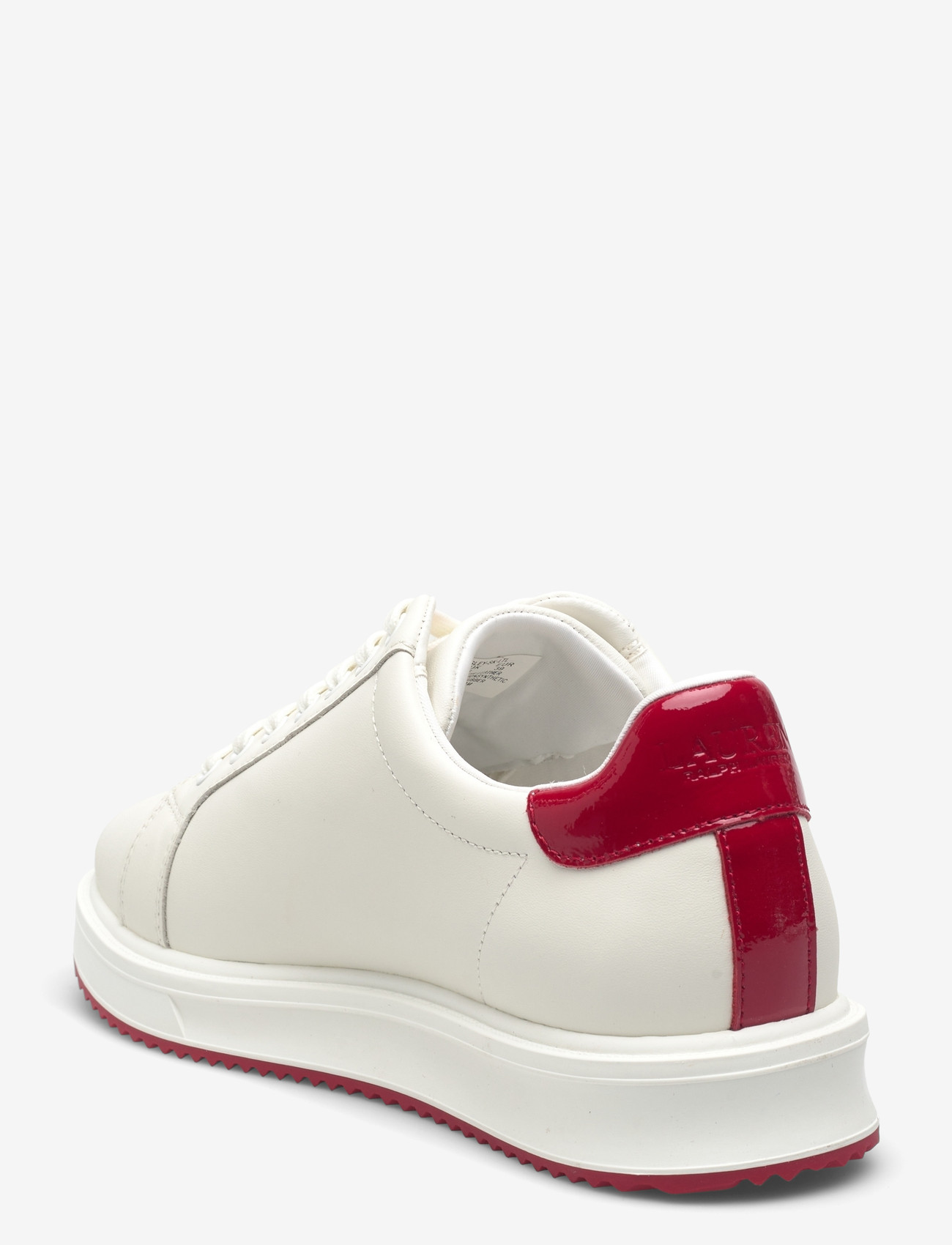Lauren Ralph Lauren - Ainsley Smooth & Crinkle Leather Sneaker - konfirmationstøj - snow white/festiv - 2