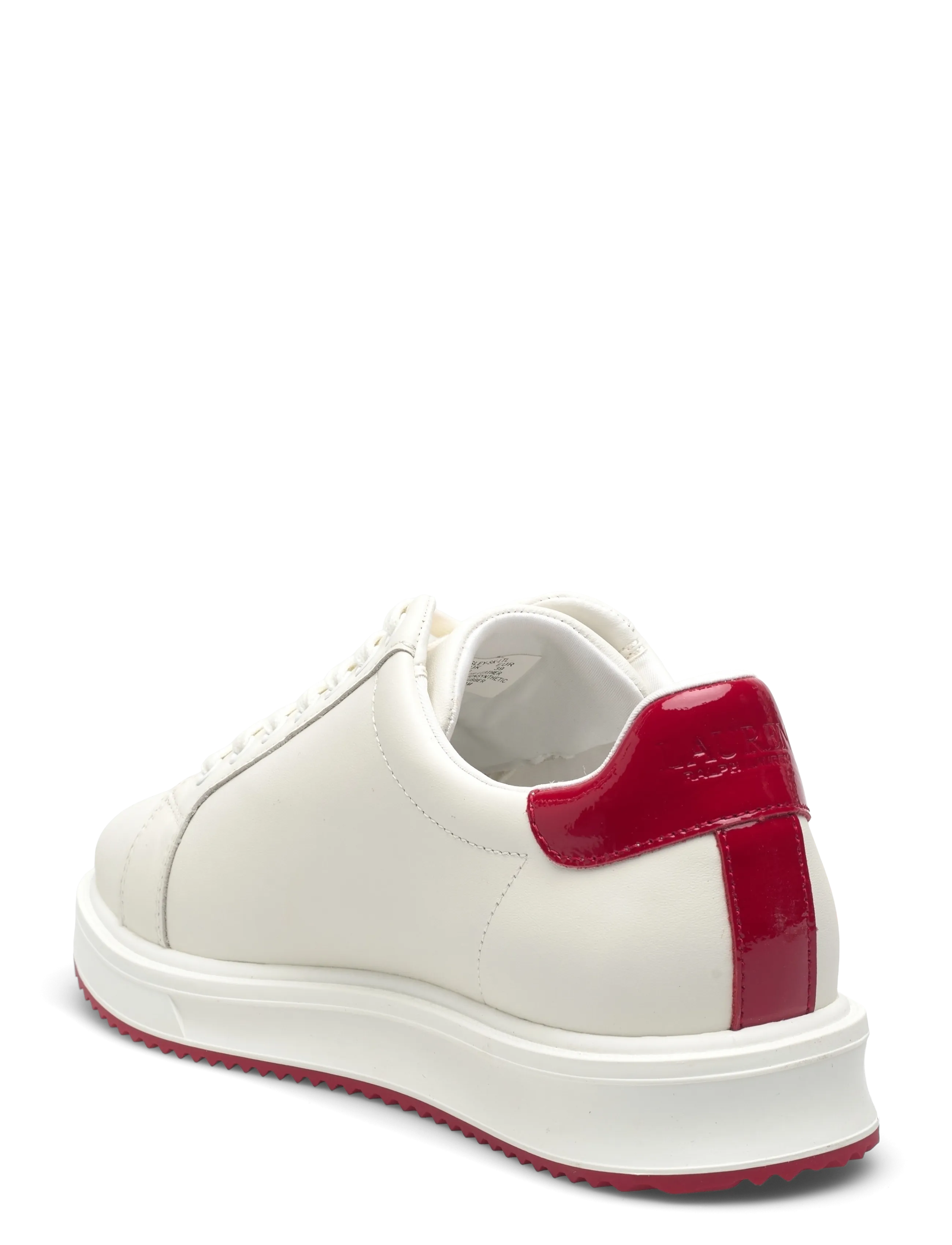 Lauren Ralph Lauren - Ainsley Smooth & Crinkle Leather Sneaker - konfirmationstøj - snow white/festiv - 2