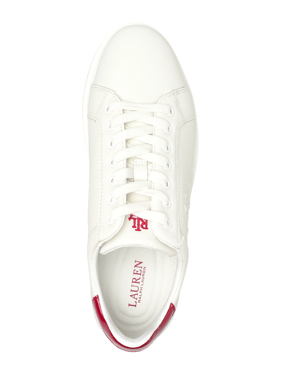Lauren Ralph Lauren - Ainsley Smooth & Crinkle Leather Sneaker - konfirmationstøj - snow white/festiv - 3