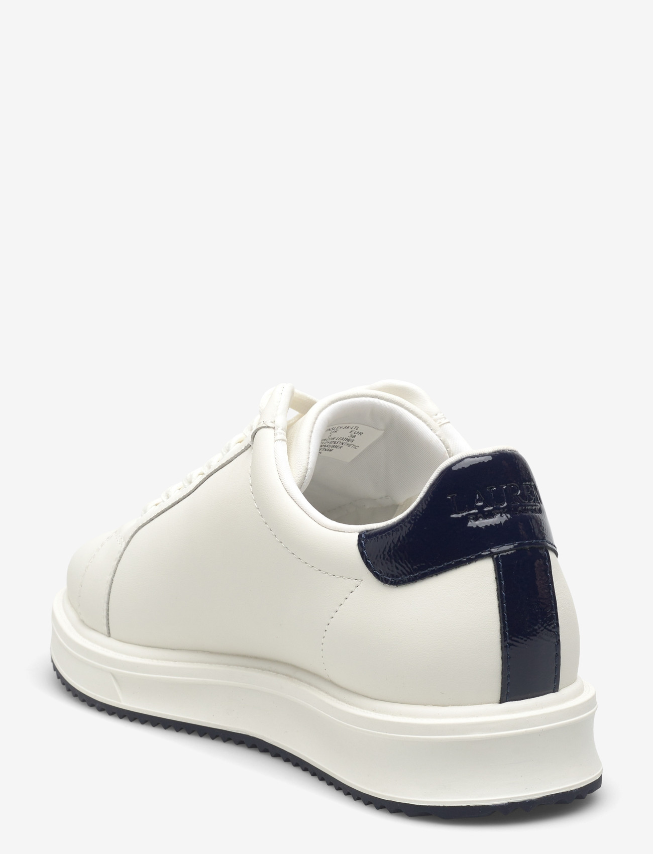 Lauren Ralph Lauren - Ainsley Smooth & Crinkle Leather Sneaker - konfirmationstøj - snow white/refine - 2