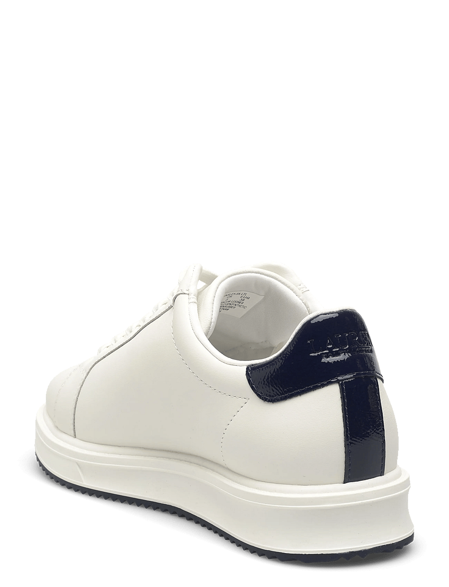Lauren Ralph Lauren - Ainsley Smooth & Crinkle Leather Sneaker - confirmation - snow white/refine - 2