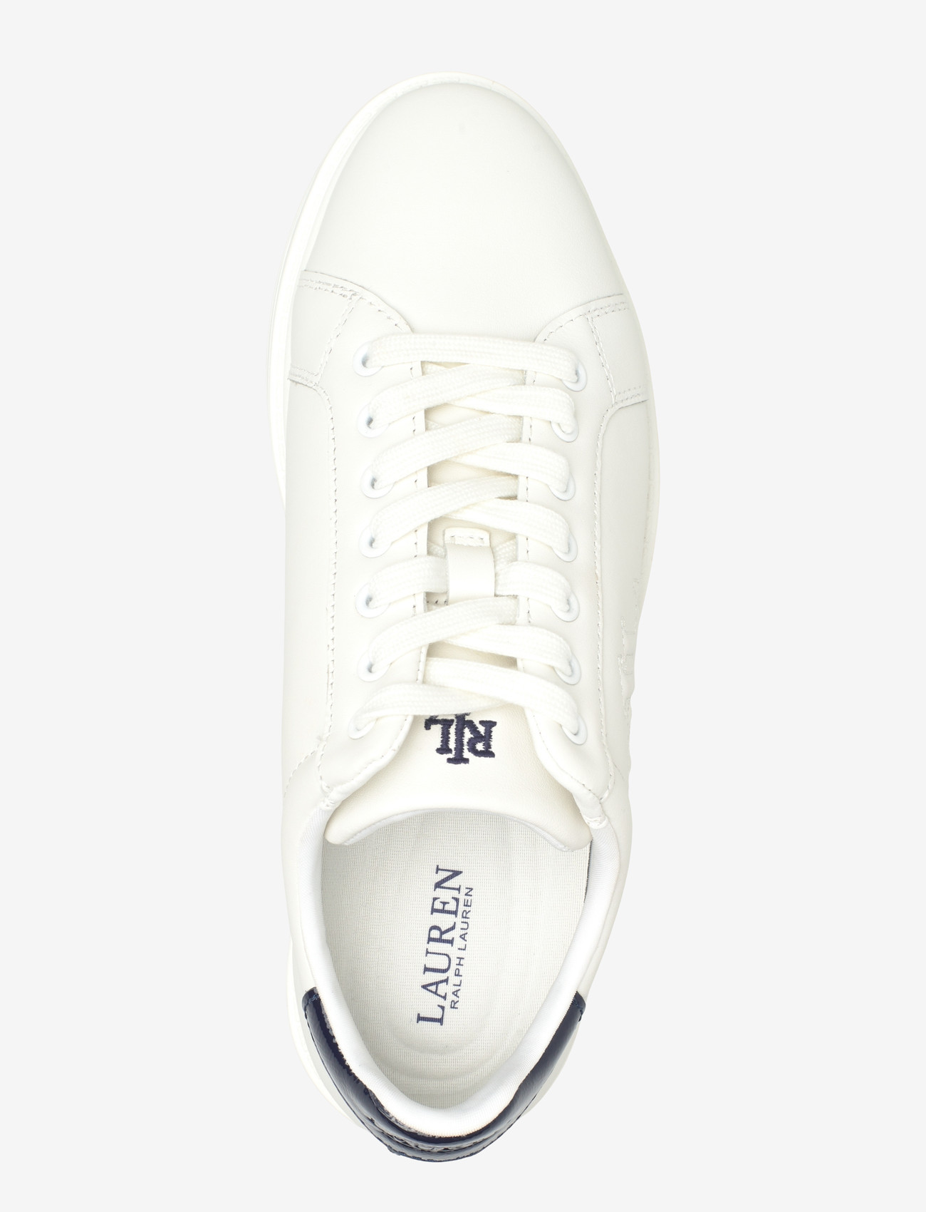 Lauren Ralph Lauren - Ainsley Smooth & Crinkle Leather Sneaker - konfirmationstøj - snow white/refine - 3