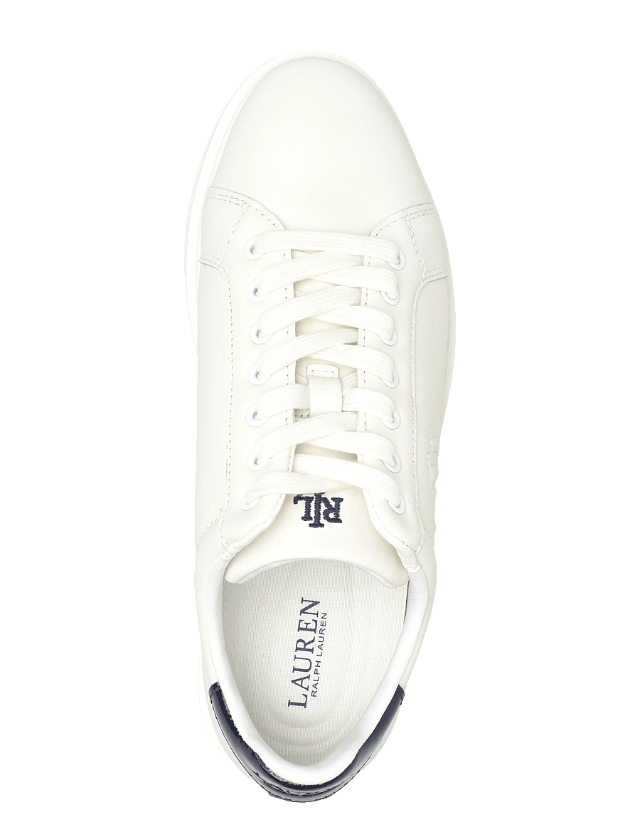 Lauren Ralph Lauren - Ainsley Smooth & Crinkle Leather Sneaker - confirmation - snow white/refine - 3