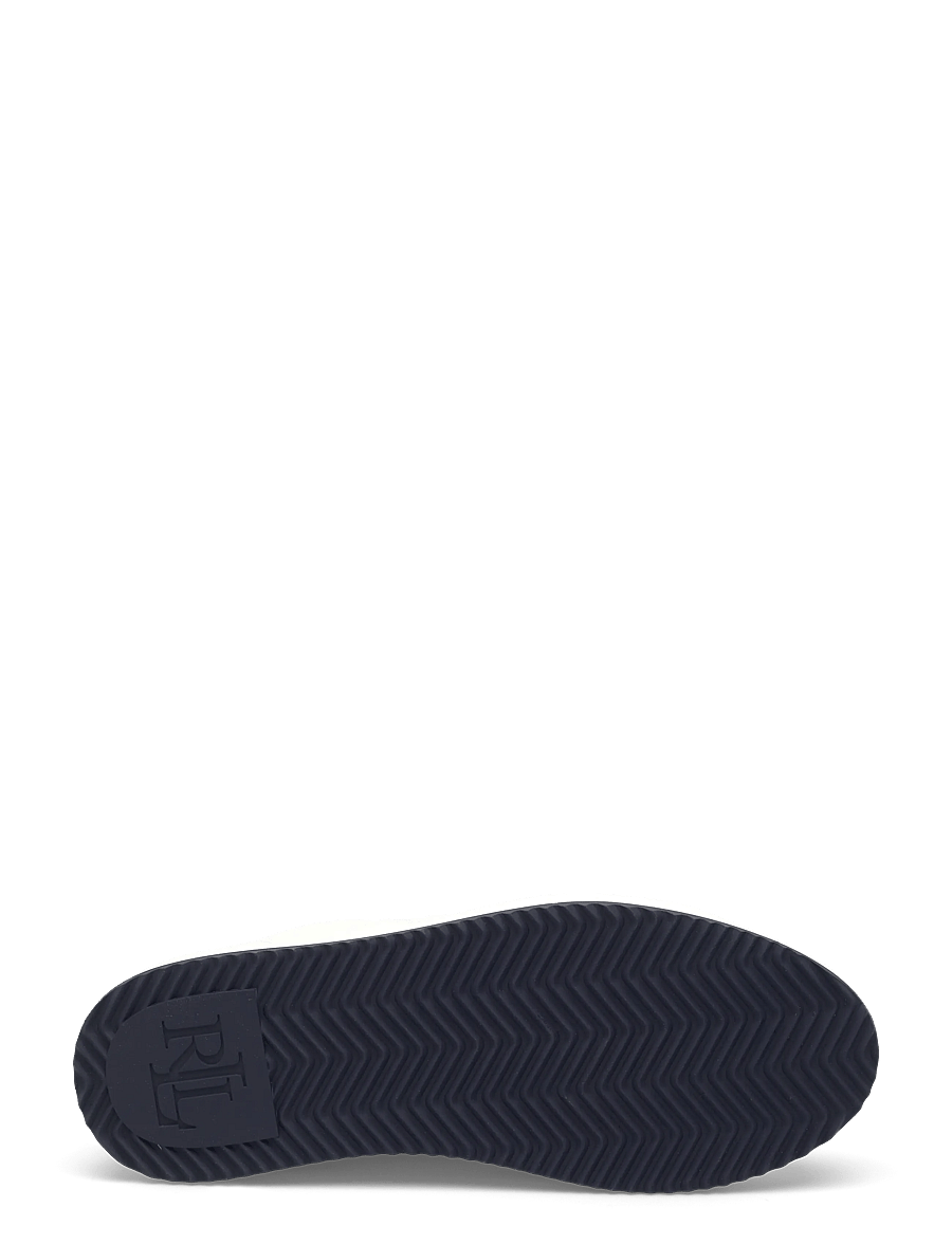 Lauren Ralph Lauren - Ainsley Smooth & Crinkle Leather Sneaker - confirmation - snow white/refine - 4