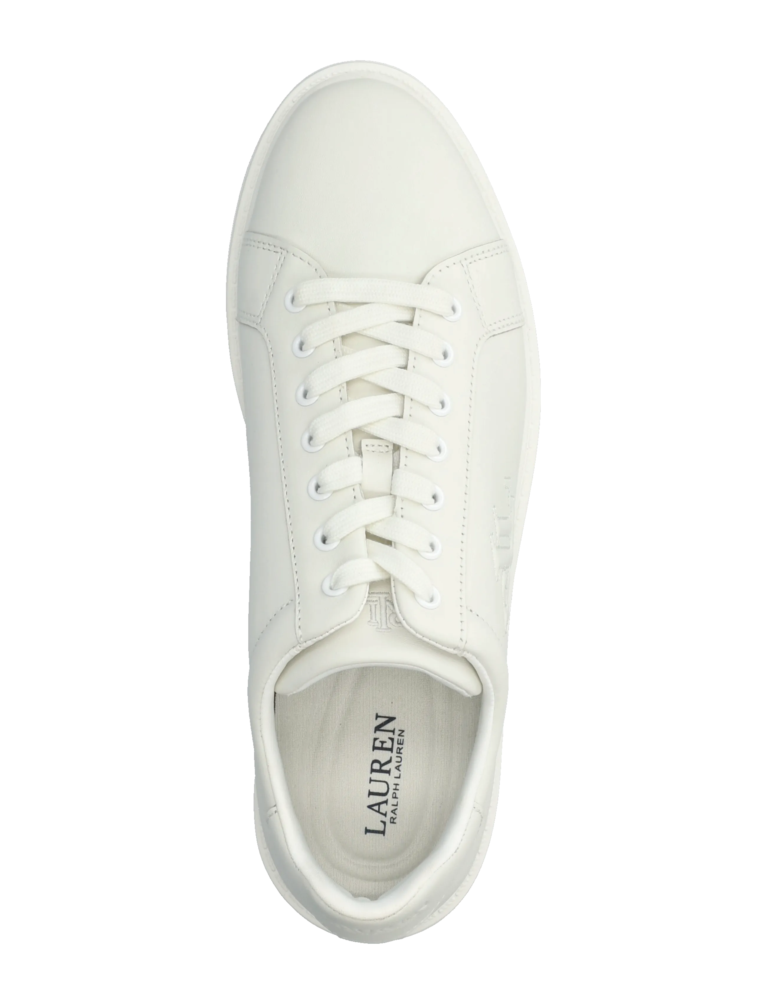 Lauren Ralph Lauren - Ainsley Leather Sneaker - confirmation - snow white - 3