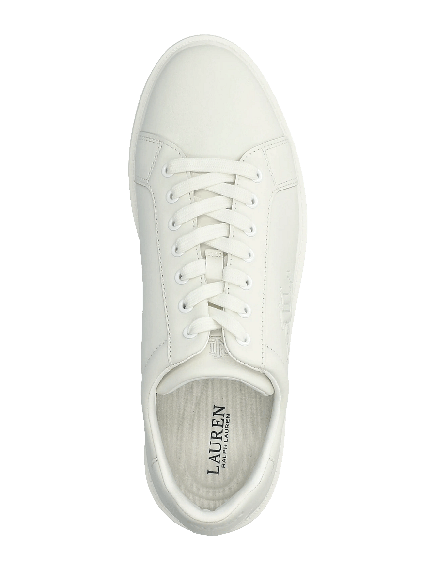 Lauren Ralph Lauren - Ainsley Leather Sneaker - confirmation - snow white - 3