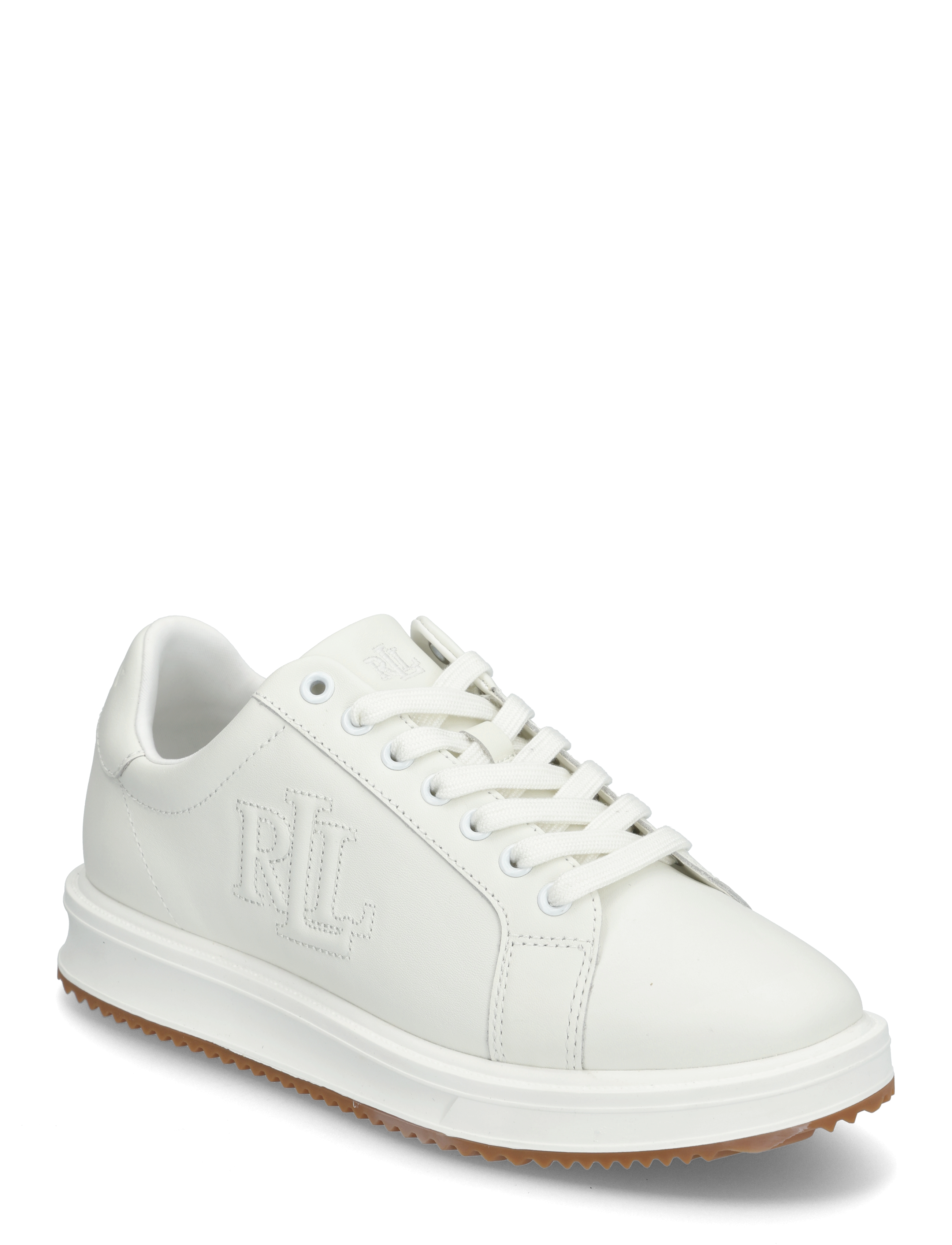 Lauren Ralph Lauren Ainsley Leather Sneaker - Sneakers - SNOW WHITE / white