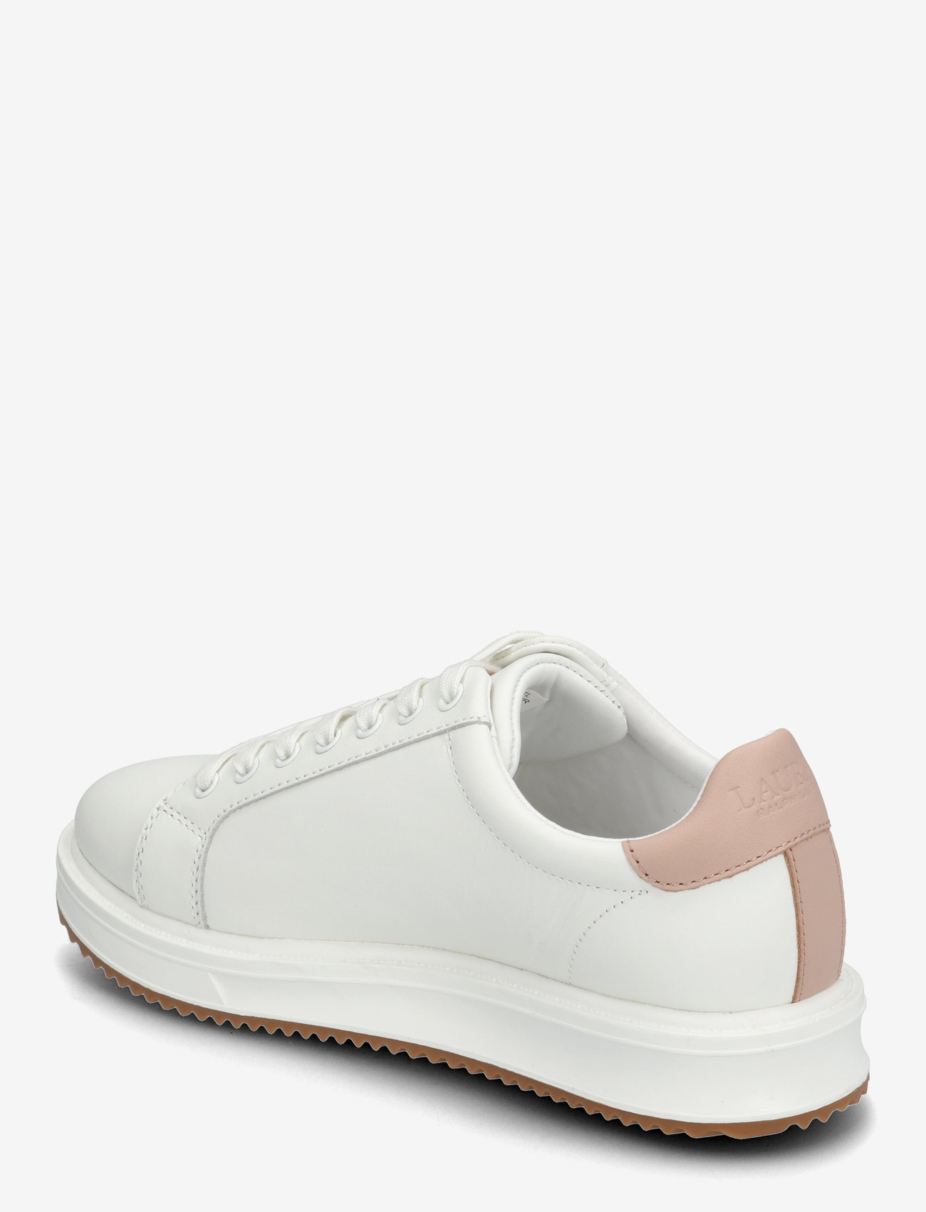 Lauren Ralph Lauren - Ainsley Two-Tone Leather Sneaker - snow white/sunris - 2