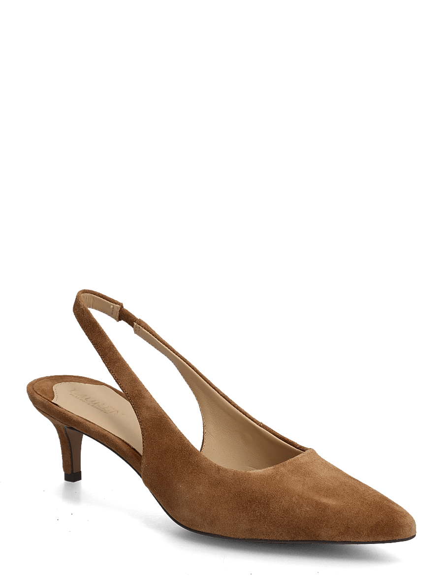 Lauren Ralph Lauren - Lolah II Suede Slingback Pump - slingbacks mit absatz - light tobacco - 0
