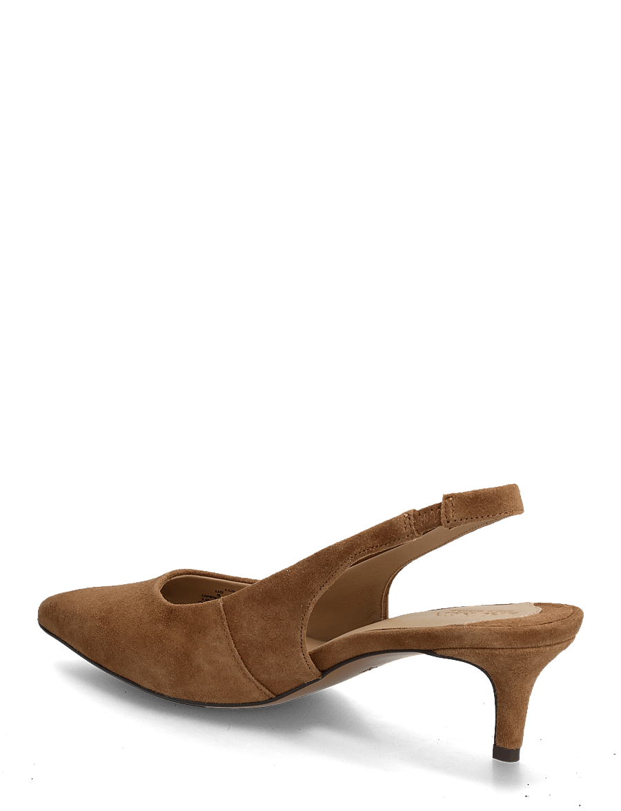 Lauren Ralph Lauren - Lolah II Suede Slingback Pump - slingbacks mit absatz - light tobacco - 2
