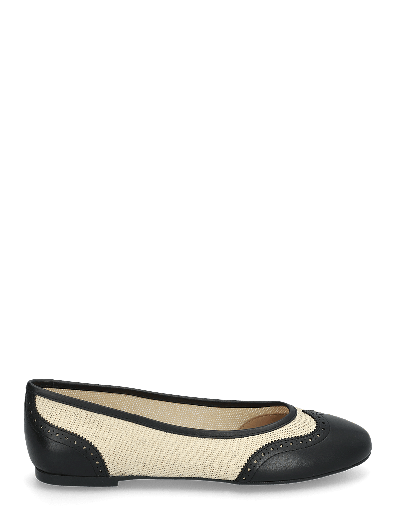 Lauren Ralph Lauren - Jayna Wingtip Ballet Flat - light natural/bla - 1