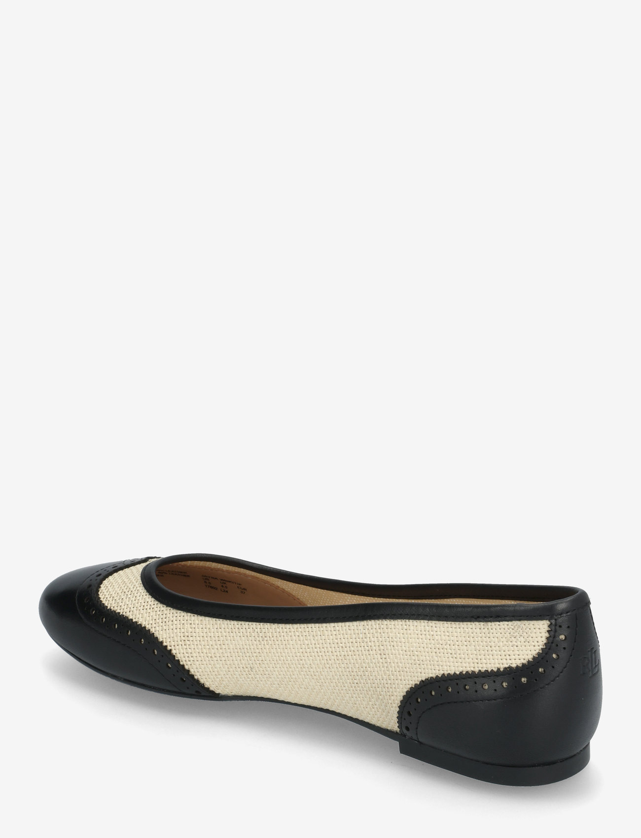 Lauren Ralph Lauren - Jayna Wingtip Ballet Flat - light natural/bla - 2