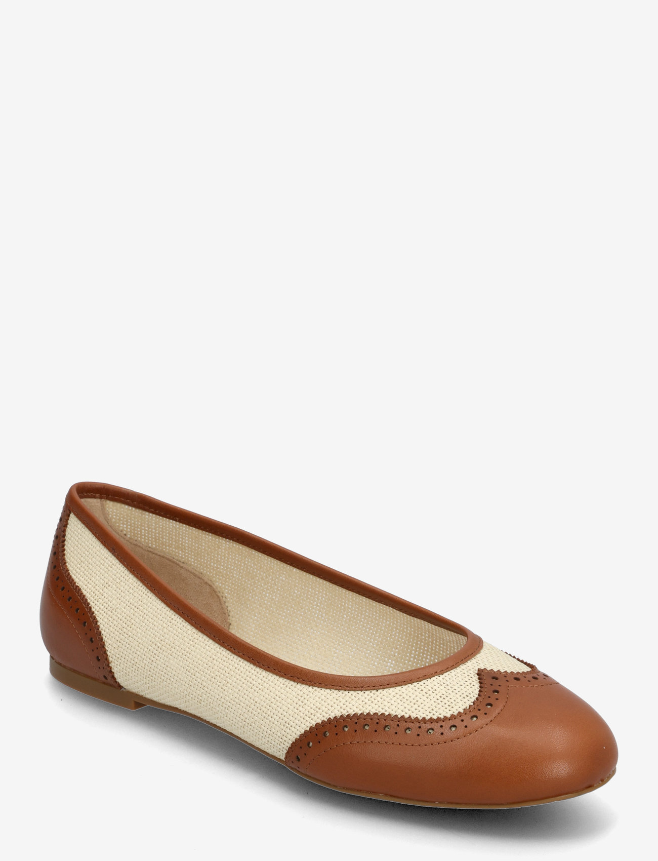 Lauren Ralph Lauren - Jayna Wingtip Ballet Flat - light natural/lau - 0