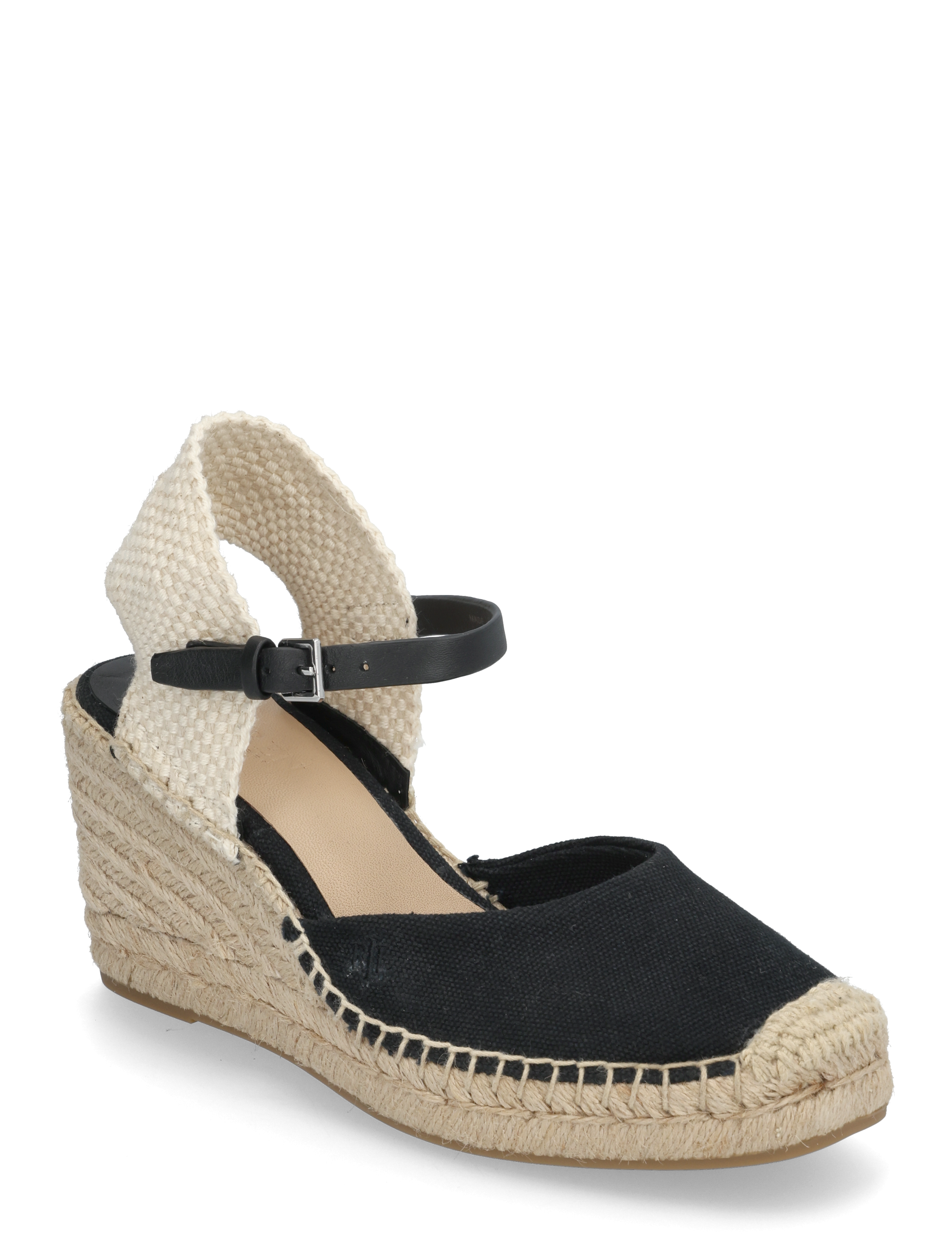 LAUREN RALPH LAUREN Robby Canvas & Jute Espadrille Schwarz - 36.5 - Damen