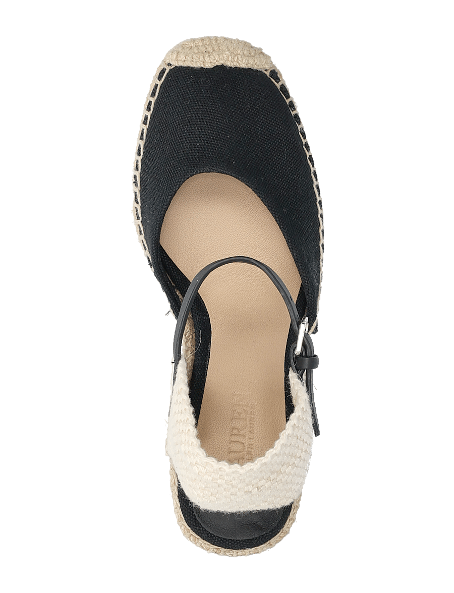 Lauren Ralph Lauren - Robby Canvas & Jute Espadrille - espadrillos med klack - black/black/natur - 3