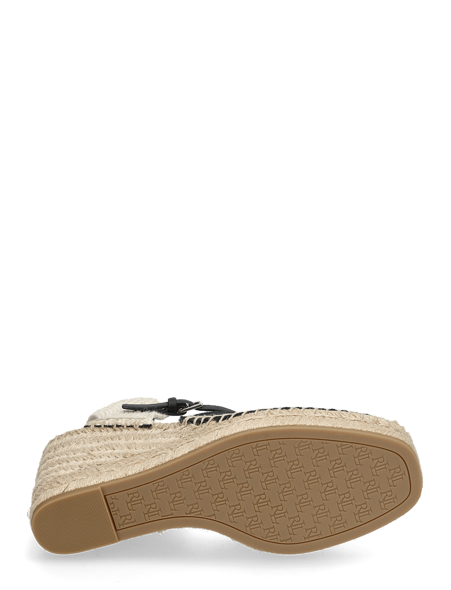 Lauren Ralph Lauren - Robby Canvas & Jute Espadrille - espadrillos med klack - black/black/natur - 4