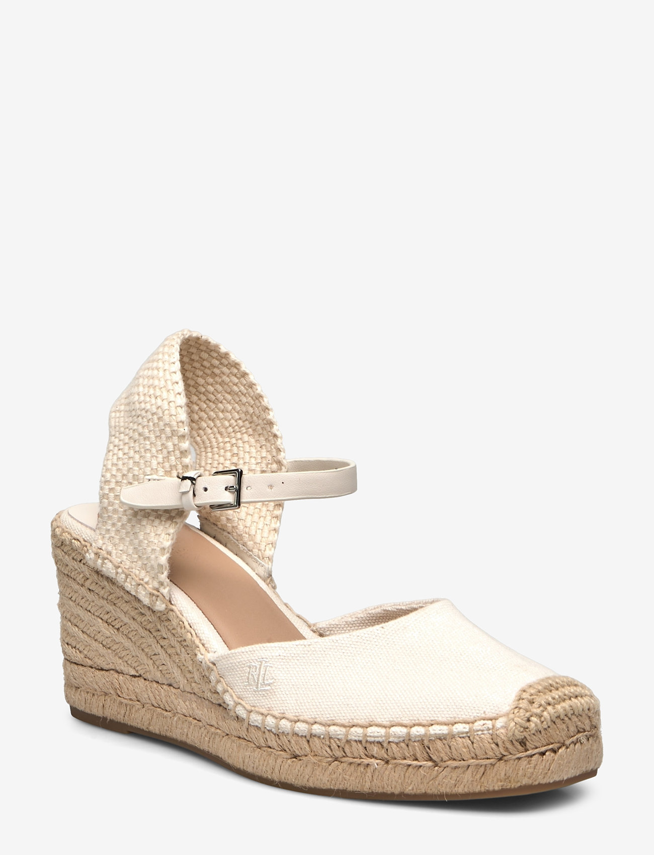 Lauren Ralph Lauren - Robby Canvas & Jute Espadrille - kontsaga espadrillid - sft wht/sft wht/n - 0