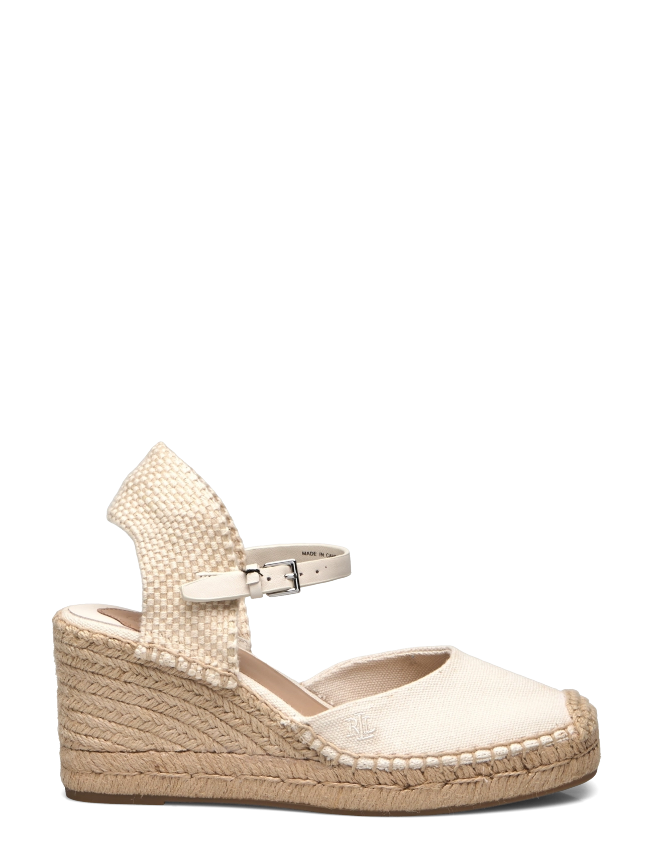 Lauren Ralph Lauren - Robby Canvas & Jute Espadrille - espadryle na obcasie - sft wht/sft wht/n - 1