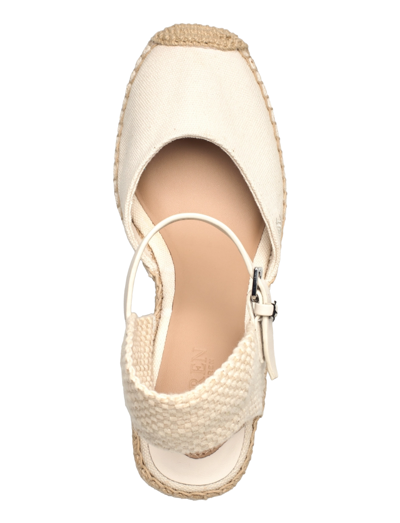 Lauren Ralph Lauren - Robby Canvas & Jute Espadrille - espadryle na obcasie - sft wht/sft wht/n - 3