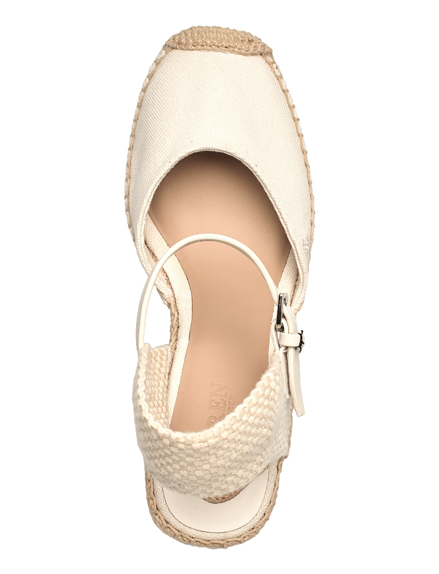 Lauren Ralph Lauren - Robby Canvas & Jute Espadrille - espadrilles mit absatz - sft wht/sft wht/n - 3