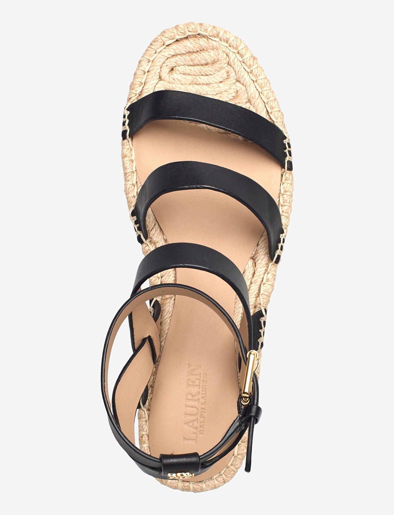 Lauren Ralph Lauren - Polly Leather Gladiator Espadrille - espadrillos - black - 3